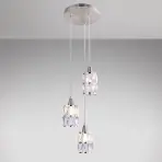 Závesná lampa 15760-3 chróm, krištáľ LW3