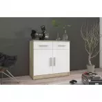 Komoda Paris 2F2S biela/sonoma