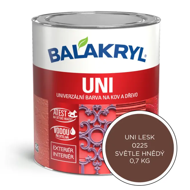 Balakryl Uni Lesk 0225 Sv.Hnedy 0,7kg