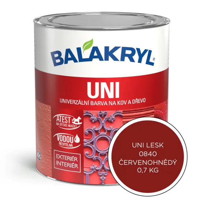 Balakryl Uni Lesk 0840 červenohnedá 0,7kg
