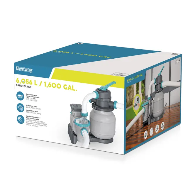 Bazénová filtrácia piesková Bestway 6,056l/h 58497,30
