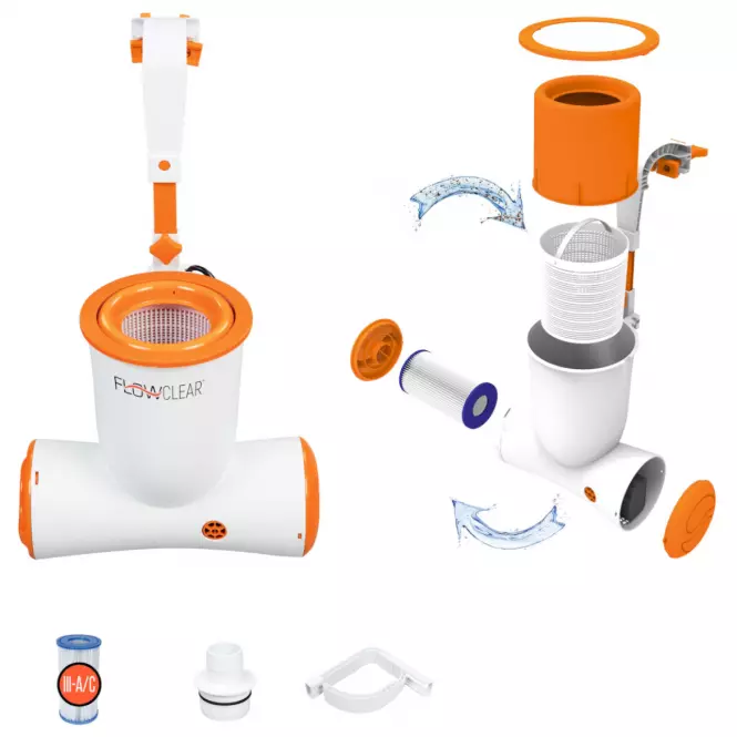 Skimmer+filtrácia kartušová 2v1 Bestway 2,574l/h 58462,3