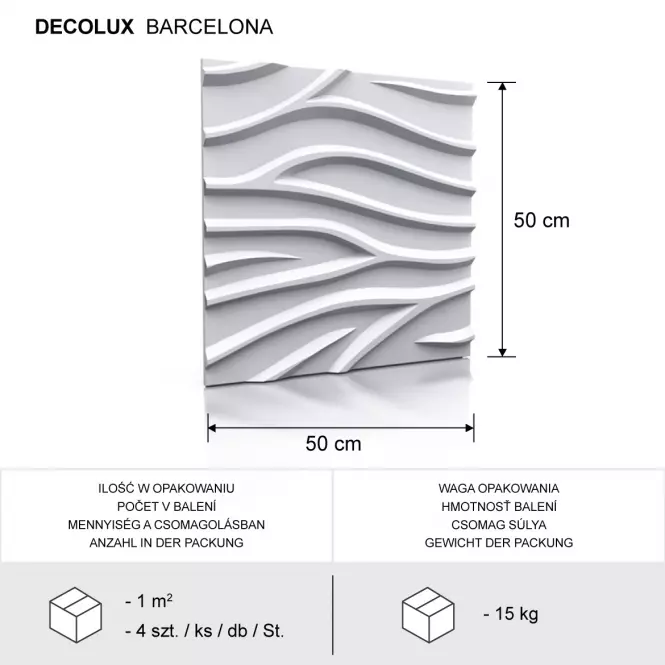 Sadrový dekor Barcelona 3D