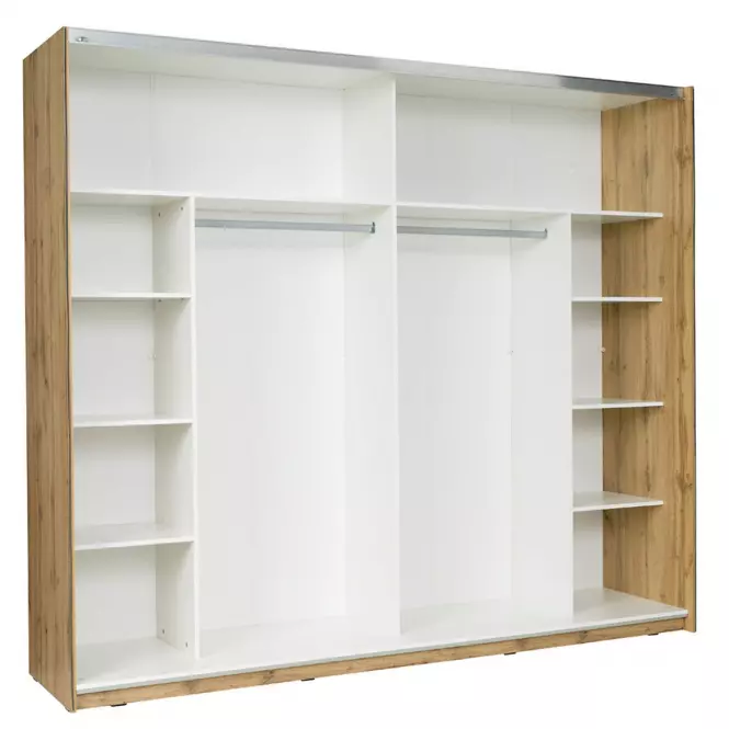 Skriňa Wood 11 200 cm biela/wotan