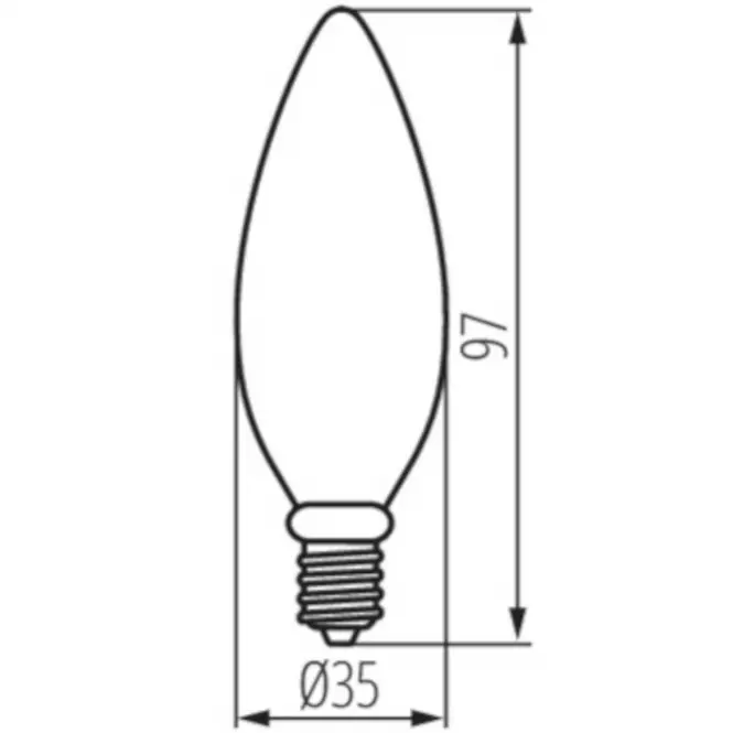 Žiarovka XLED C35 E14 6W-WW