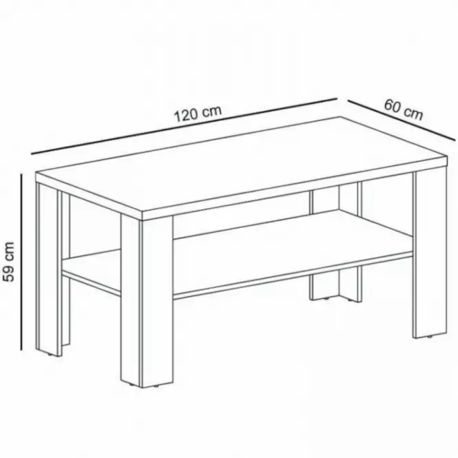 Konferenčný stolík Antica A-13 kraft zlatá,2