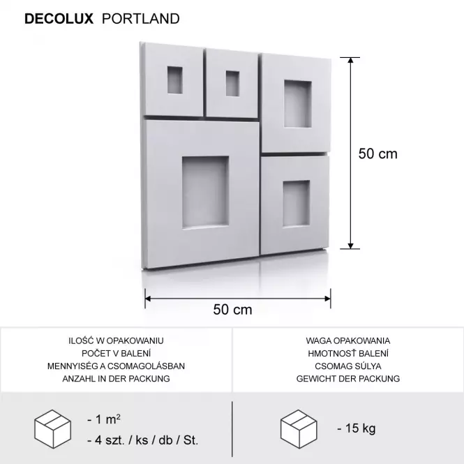 Sadrový dekor Portland 3D