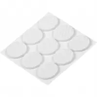 Podložky pod nábytok samolepiace  biele 21 mm 9 ks