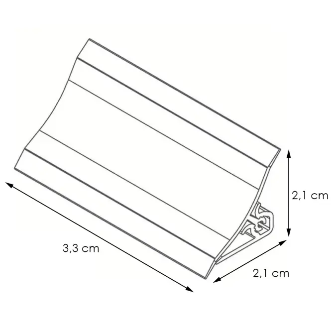 Lišta ku kuchynskej doske 3 m 20x20 – Dub Hamilton LWS-073