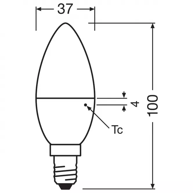 Žiarovka LED Osram E14 B35 4,9W 4000k 2ks,3