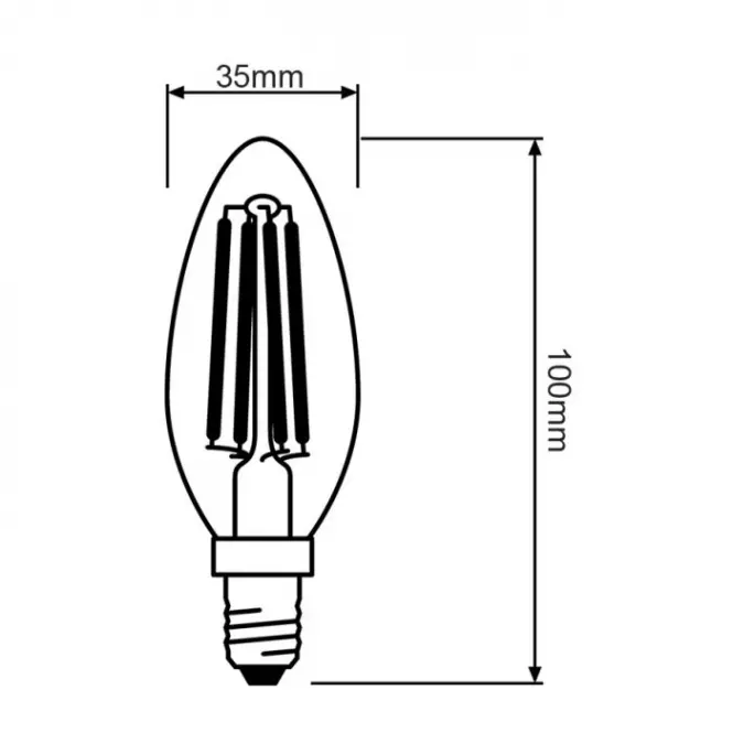 Žiarovka OSRAM LED Fila Value  E14 4W 40W 470LM 827,4