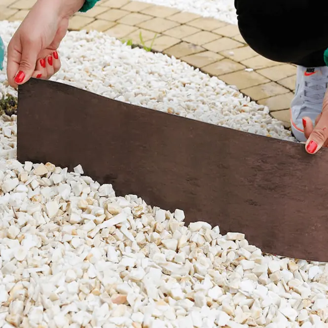 Záhradný obrubník 15 cm x 9 m hnedý
