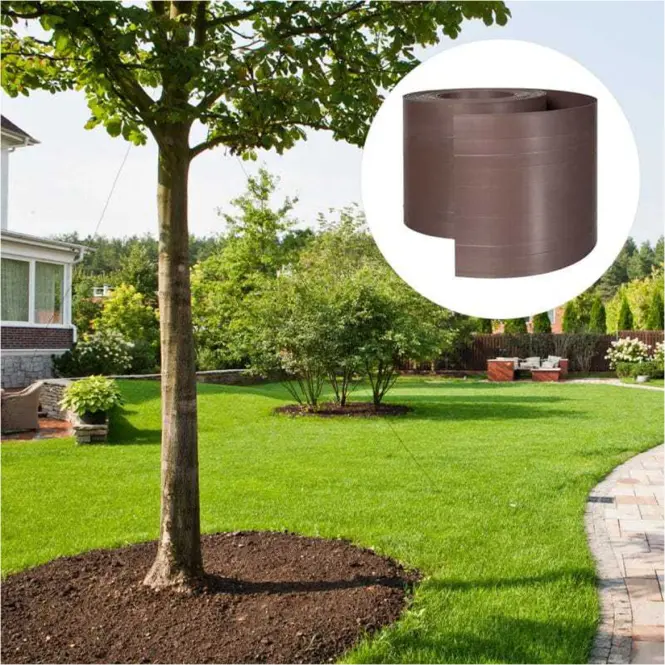 Záhradný obrubník 15 cm x 9 m hnedý