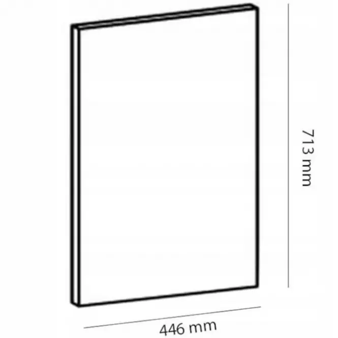 Skrinka do kuchyne Gardena D45FZW dvierka na umývačku 713 X 446 grey