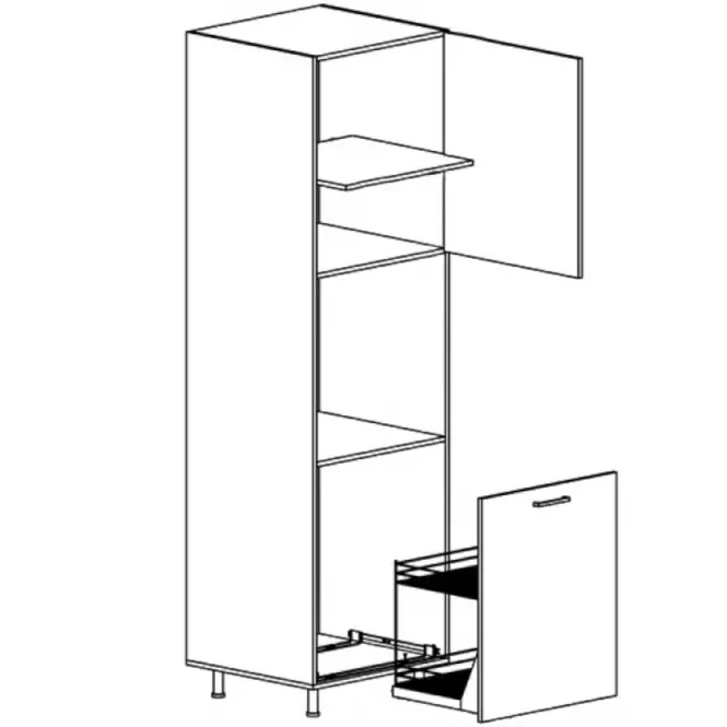 Kuchynská skrinka Linea D60P grey,4