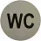 Označenie „WC” inox