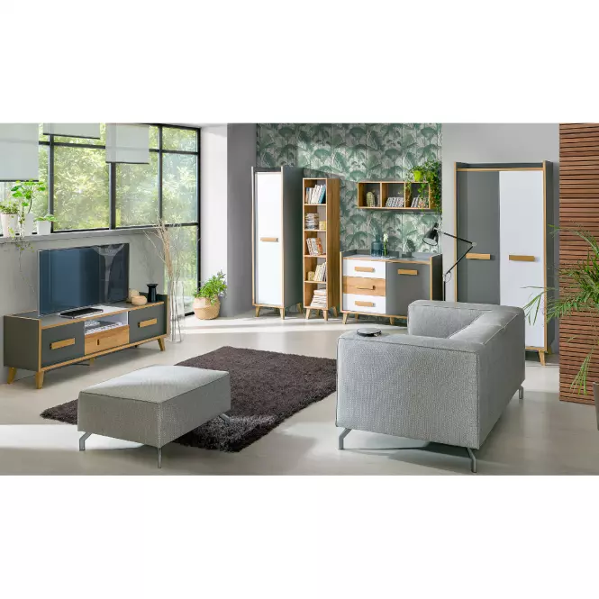 Skriňa W2  Werso Riviera/Biely/Antracyt
