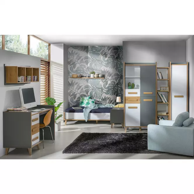 Závesný regál W12 Werso Riviera/biely/antracit,8