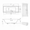 Vaňa Quadro Slim 180/80 + nohy,2