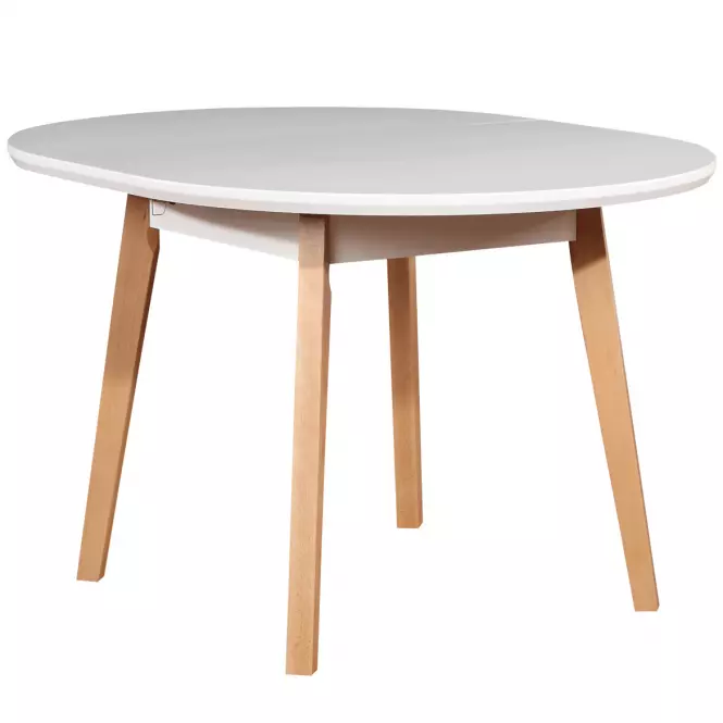 Rozkladací stôl ST39 100/130x100cm biely/buk,2